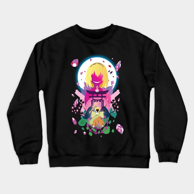 Satoko Hojo Negative Space Crewneck Sweatshirt by SwensonaDesigns